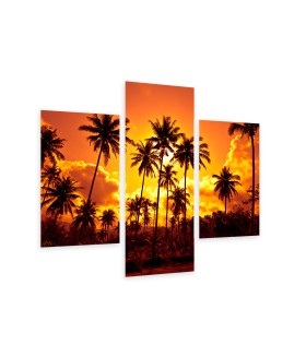Multi-canvas 3x Thailand beach sunset
